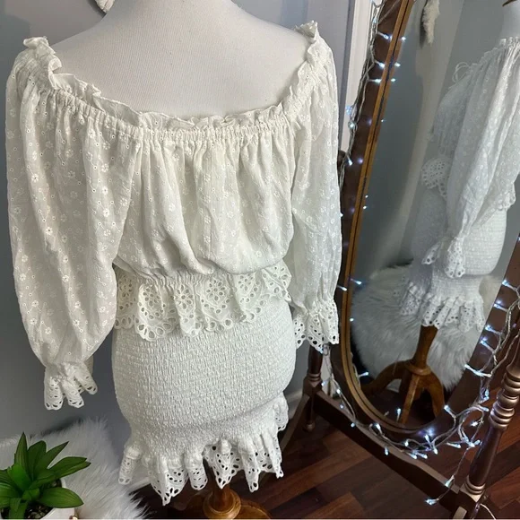 •nwt• Spell Daisy Chain Ruched Mini Dress - Picture 9 of 14